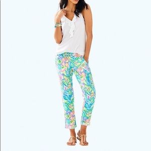 Lilly Pulitzer Aden Linen Pant Multi Surf Gypsea
